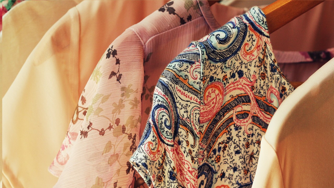 Hanging clothes with beautiful patterns; image used for HSBC Vietnam debit card privilege club page