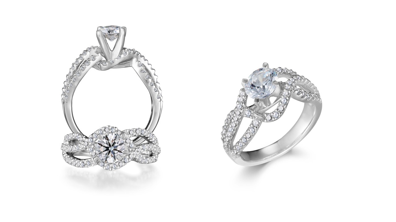 Diamond ring shows in different angles; image used for HSBC Vietnam debit card privilege club page
